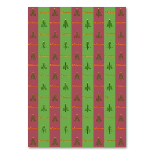 Oude Wereldoorkerstboompattern Evergreen Kaart (Voorkant)