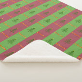 Oude Wereldoorkerstboompattern Evergreen Sherpa Deken (3/4)