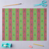 Oude Wereldoorkerstboompattern Evergreen Tissuepapier (Craft)