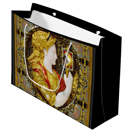 Oude Wereldoorlog Elegant  Groot Cadeauzakje (Voorkant Gekanteld)