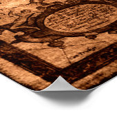 Oude wereldreiziger - Roos voor kaarten en kompas Poster (Hoek)