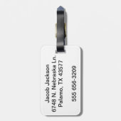 Oude  wereldstijl bagagelabel (Achterkant verticaal)