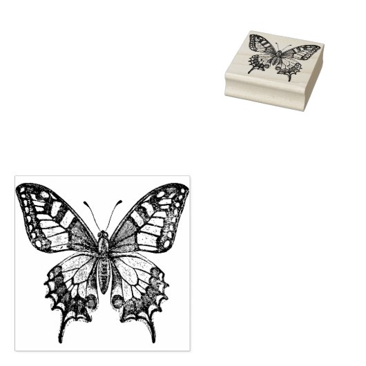 Oude Wereldswallowtail Butterfly Rubberstempel (Gestempeld)