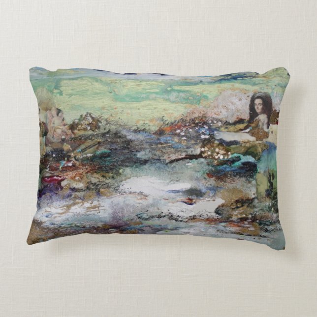 Oude wereldvredeshandleiding accent kussen (Achterkant)