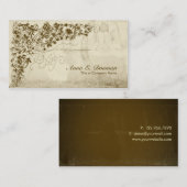 Oude wereldwijnstokken visitekaartje (Voorkant / Achterkant)