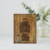 Oude wereldzeepbel briefkaart (Staand voorkant)