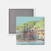 Oude werfmagneet magneet (Voorkant / Achterkant)