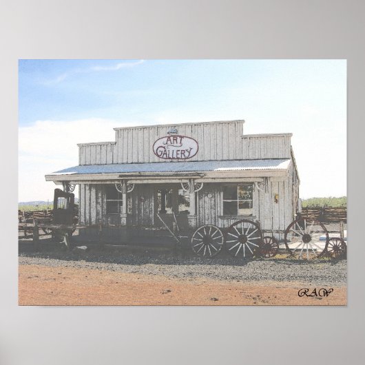 Oude West Art Gallery - houtskooleffect Poster (Voorkant)
