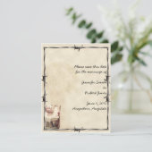 Oude West Boots en Bouquets Sparen de kaart van de (Staand voorkant)