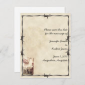 Oude West Boots en Bouquets Sparen de kaart van de (Voorkant / Achterkant)