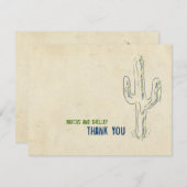 Oude West Cactus Western Dank je wel Kaart (Voorkant / Achterkant)