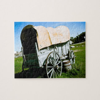 Oude West-gedekte Wagon 02 Puzzle Legpuzzel