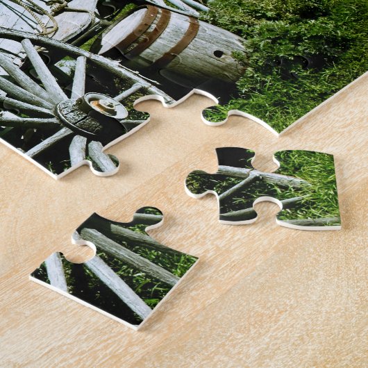 Oude West-gedekte Wagon 02 Puzzle Legpuzzel (Zijkant)