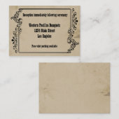 Oude West Geïnspireerde Ontvangkaart Informatiekaartje (Voorkant / Achterkant)