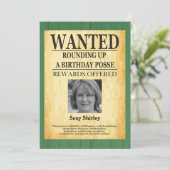 Oude West Gezochte Poster Vrouwen 🤠 50e Verjaarda Kaart (Staand voorkant)