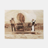 Oude West-katten met gedekte Wagon Deurmat (Voorkant)