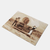 Oude West-katten met gedekte Wagon Deurmat (Schuin)