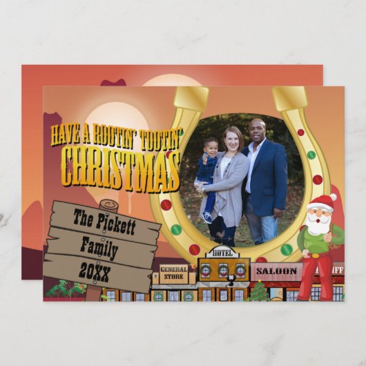 Oude West Kerstkaart Kaart (Voorkant / Achterkant)