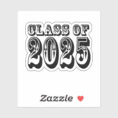 Oude West Klasse van 2025 Afstuderen Sticker (Vel)