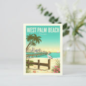 Oude West Palm Beach Florida Briefkaart (Staand voorkant)