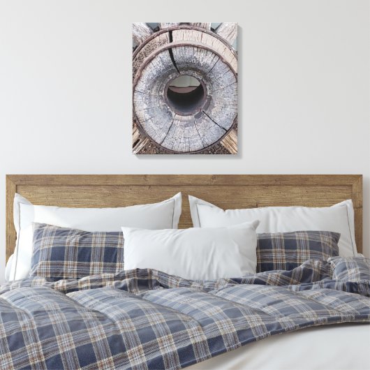 Oude West-Rustige Wagon Canvas Afdruk (Insitu (Slaapkamer))