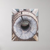 Oude West-Rustige Wagon Canvas Afdruk (Voorkant)