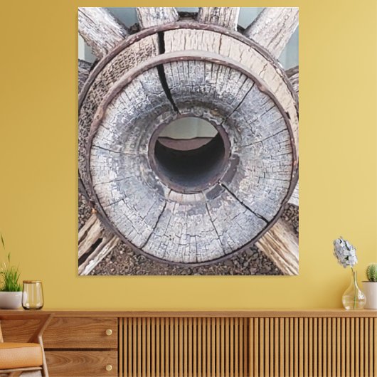 Oude West-Rustige Wagon Canvas Afdruk (Insitu (Woonkamer))