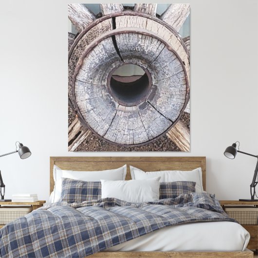 Oude West-Rustige Wagon Canvas Afdruk (Insitu (Slaapkamer))