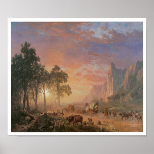 Oude West Scene Cattle Drive  Art Poster (Voorkant)