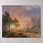 Oude West Scene Cattle Drive  Art Poster (Voorkant)