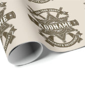 Oude West Sheriff Plaatsvervangende Sheriff Badge  Cadeaupapier (Rol Hoek)