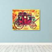 Oude West-Stagecoach Canvas Afdruk (Insitu (Houten vloer))