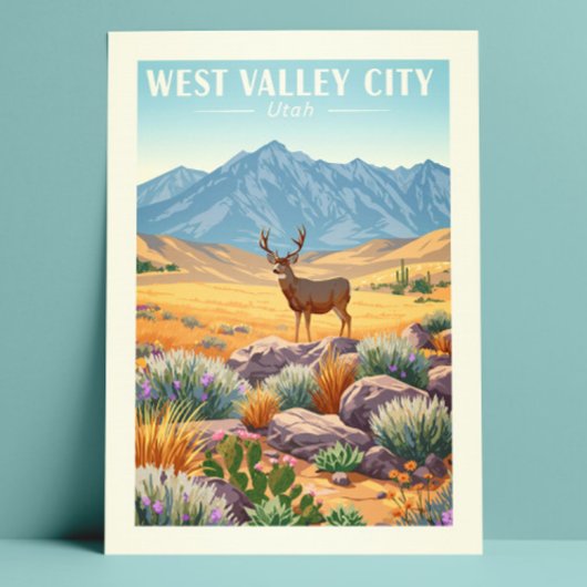 Oude West Valley City Utah Briefkaart