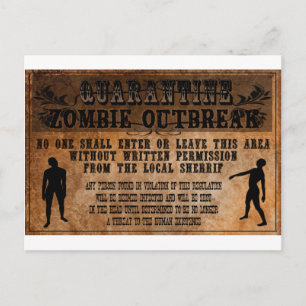 OUDE WEST ZOMBIE BRIEFKAART