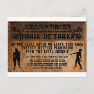 OUDE WEST ZOMBIE BRIEFKAART