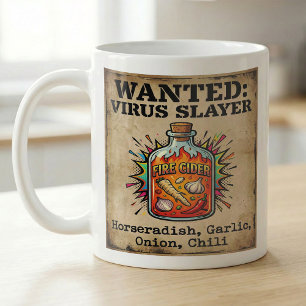 Oude Westen Fire Cider Virus Waarschuwingsbord Koffiemok