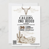 Oude Westen Western Rodeo Verjaardagsfeestje Kaart (Voorkant)