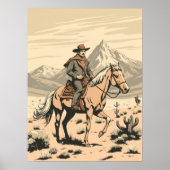 Oude western cowboy poster (Voorkant)