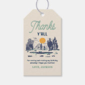 Oude western eerste rodeo 1e verjaardag dank je we cadeaulabel (Voorkant)