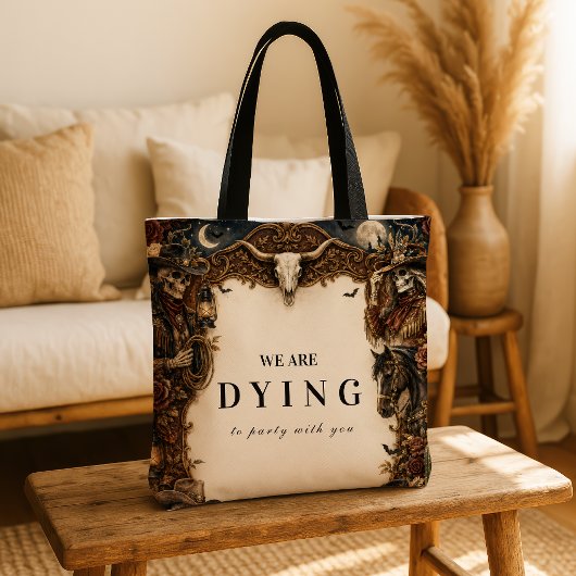 Oude western Halloween-feest Tote Bag