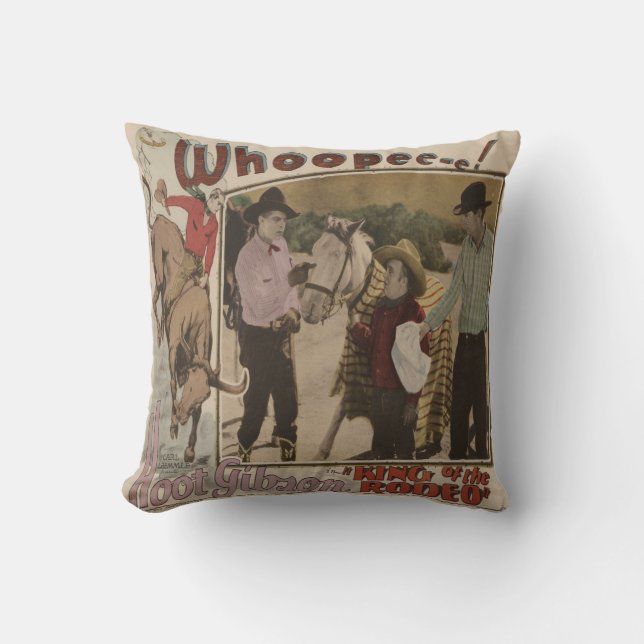 Oude western King Of The Rodeo-filmposter Kussen (Voorkant)