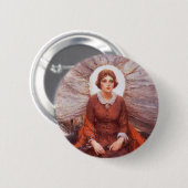 Oude western, Madonna van de Prairie van Koerner Ronde Button 5,7 Cm (Voorkant /achterkant)