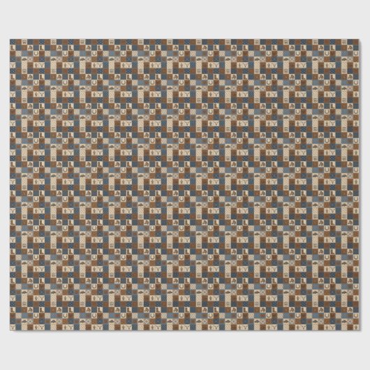 Oude Western Patchwork Dekbedpatroon Cadeaupapier (Vlak)