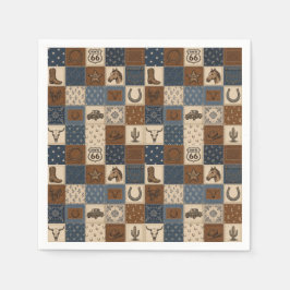 Oude Western Patchwork Dekbedpatroon Servet