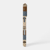 Oude western patchwork quiltpatroon iPhone hoesje (Rechterkant)