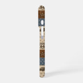 Oude western patchwork quiltpatroon iPhone hoesje (Linkerkant)