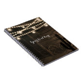 Oude Western Saloon & Kerstverlichting Rustieke Ch Notitieboek (Rechterzijde)