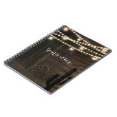 Oude Western Saloon & Kerstverlichting Rustieke Ch Notitieboek (Linkerzijde)