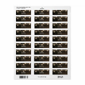 Oude western saloon & lichten rustieke trouwlocati etiket (Full Sheet)