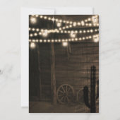 Oude western saloon rustieke trouw engagement kaart (Achterkant)